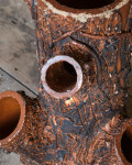 Antique Faux Bois Strawberry Planter
