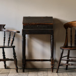19th century Ebonized pine clerks desk