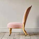19th century giltwood slipper chair attributed to Lamb of Manchester