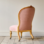 19th century giltwood slipper chair attributed to Lamb of Manchester