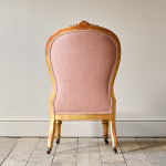 19th century giltwood slipper chair attributed to Lamb of Manchester