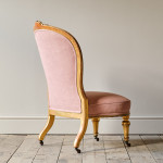 19th century giltwood slipper chair attributed to Lamb of Manchester