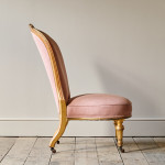 19th century giltwood slipper chair attributed to Lamb of Manchester