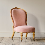 19th century giltwood slipper chair attributed to Lamb of Manchester