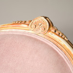 19th century giltwood slipper chair attributed to Lamb of Manchester