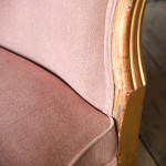 19th century giltwood slipper chair attributed to Lamb of Manchester