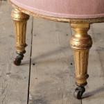 19th century giltwood slipper chair attributed to Lamb of Manchester