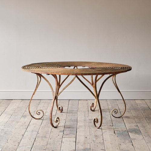 19th Century Wrought Iron Strapwork Tree Table