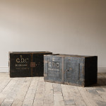 Pair of 19th Century Pine Campaign Carry Chests