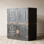 Pair of 19th Century Pine Campaign Carry Chests