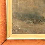 Early 19th century naive oil on canvas.