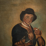 Early 19th century naive oil on canvas.