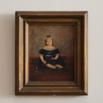 Small 19th Century Naïve Oil on Canvas