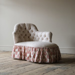Mid 19th Century Chaise Longue in Titley & Marr Printed Cotton