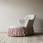Mid 19th Century Chaise Longue in Titley & Marr Printed Cotton