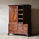 George III Mahogany Linen Press