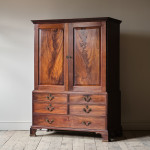 George III Mahogany Linen Press
