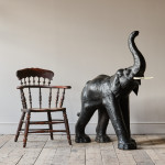 Large mid 20th century leather elephant