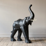 Large mid 20th century leather elephant