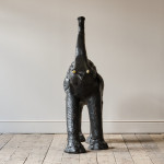 Large mid 20th century leather elephant