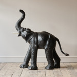 Large mid 20th century leather elephant