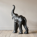 Large mid 20th century leather elephant