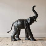 Large mid 20th century leather elephant