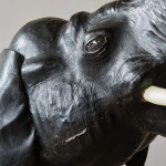 Large mid 20th century leather elephant