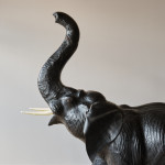 Large mid 20th century leather elephant