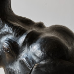 Large mid 20th century leather elephant