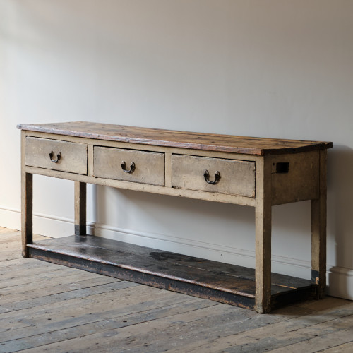 Georgian Pine Pot Board Dresser Base in Original Paint