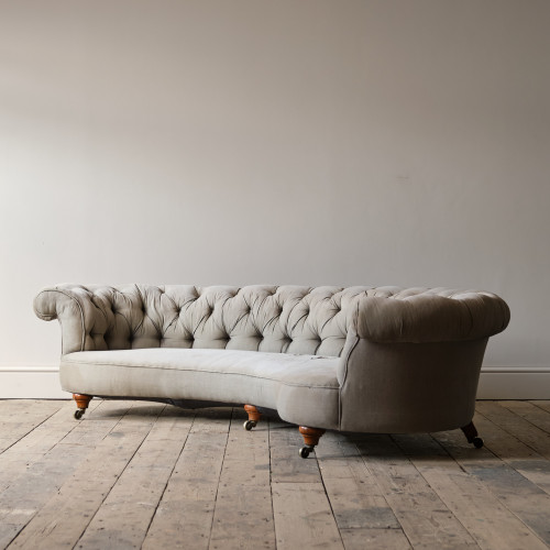 Howard & Sons Crescent Chesterfield Sofa c1850