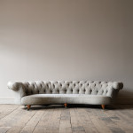 Howard & Sons Crescent Chesterfield Sofa c1850