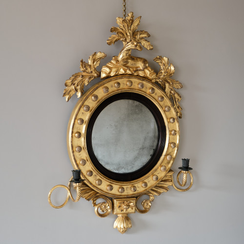 Regency Gilt Convex Mirror c1820