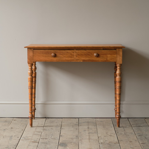 Antique 19th Century Satin Birch side or Writing Table c1870