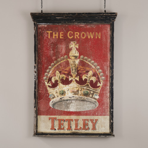Large Vintage Double Side Tetley Pub Sign