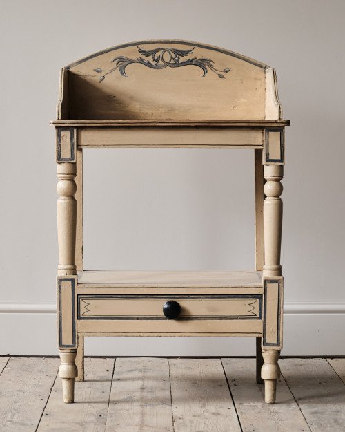 19th century pine washstand in later paint