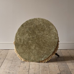19th century simulated bamboo Gypsy side table in Antique velvet