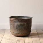 Large 19th Century Copper Planter Log Bin