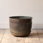 Large 19th Century Copper Planter Log Bin