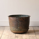 Large 19th Century Copper Planter Log Bin