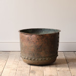Large 19th Century Copper Planter Log Bin