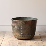 Large 19th Century Copper Planter Log Bin