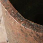 Large 19th Century Copper Planter Log Bin