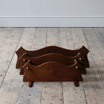 Small antique Mahogany and Brass Wall Hanging Shelves