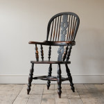 19th century broad arm ash and elm Windsor chair