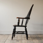 19th century broad arm ash and elm Windsor chair