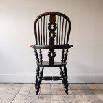 19th century broad arm ash and elm Windsor chair