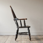 19th century broad arm ash and elm Windsor chair