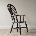 19th century broad arm ash and elm Windsor chair